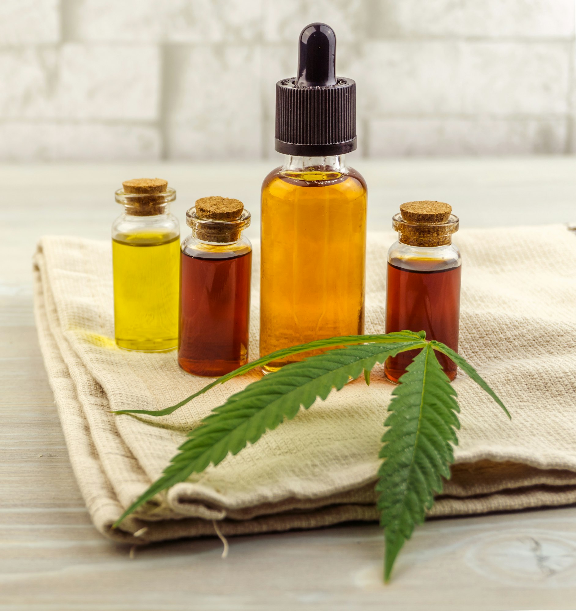 Various cannabis cbd and thc oils