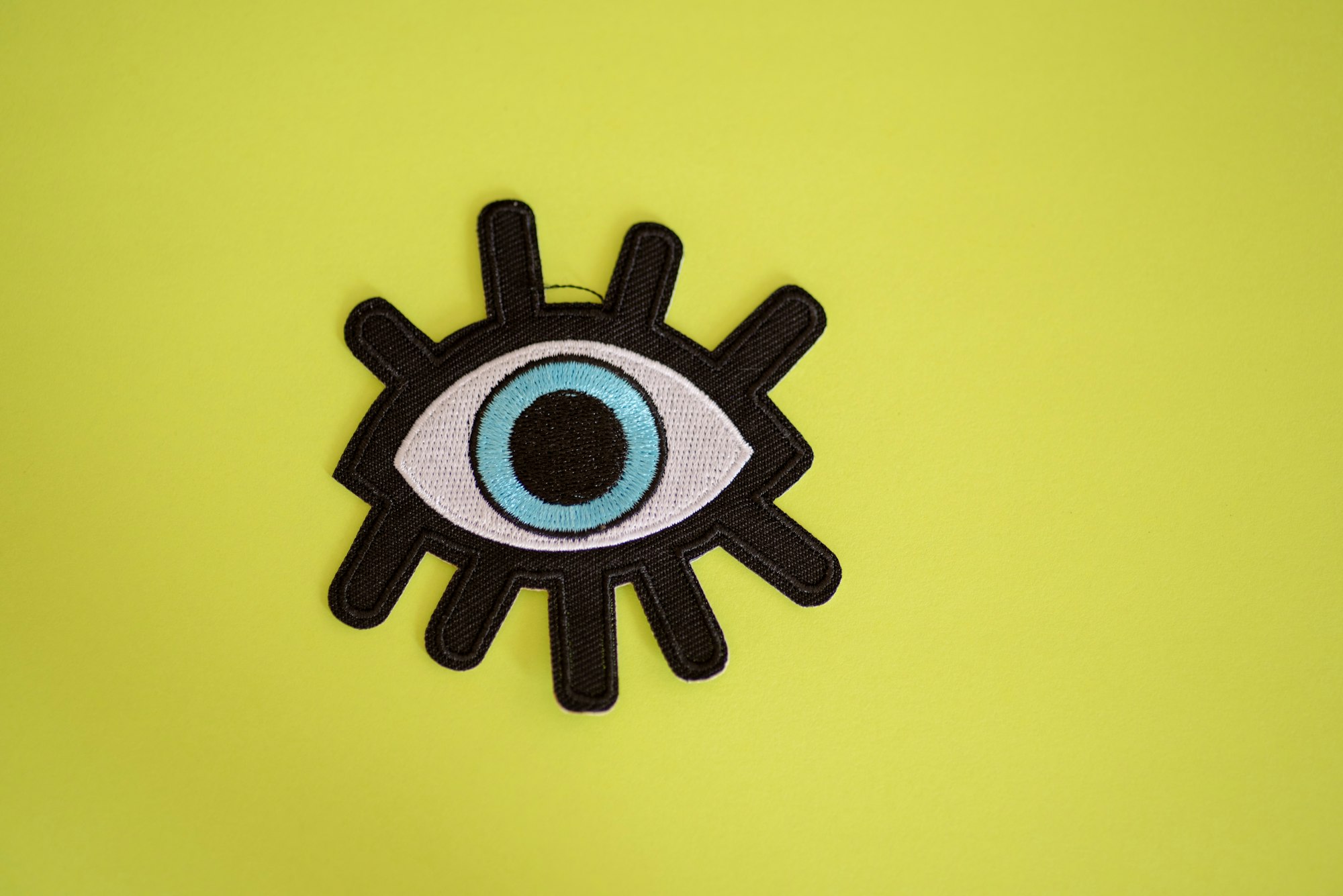 Eye patch isolated against yellow background